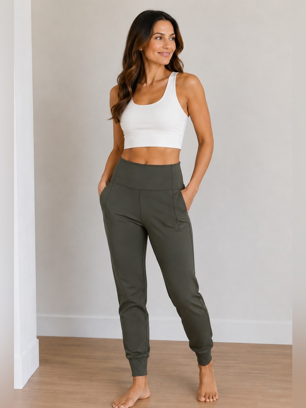 CALIA Inspire High Rise Jogger Ivy Green Size L  NEW